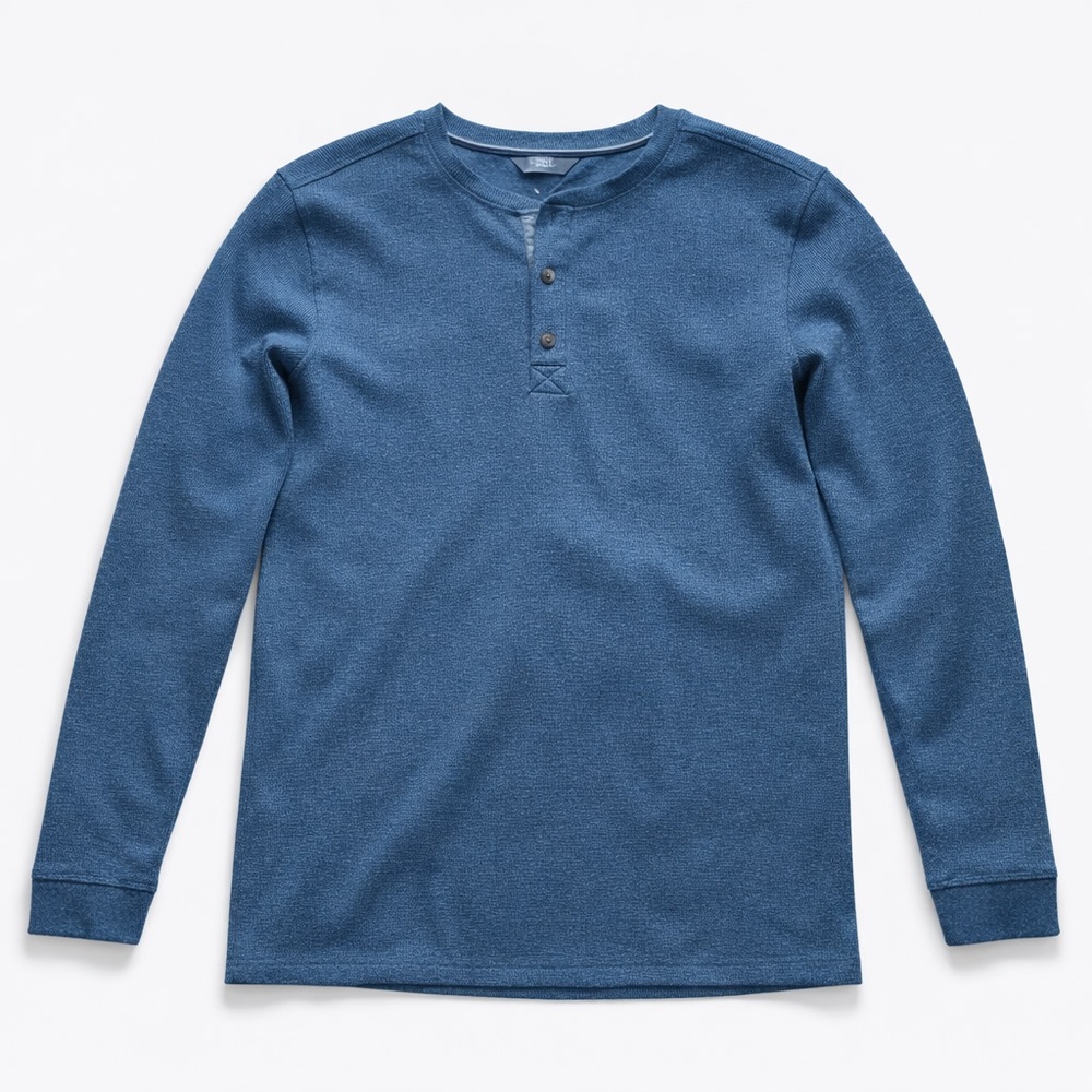 Member's Mark Men's Classic Fit Soft Waffle Knit Thermal Henley Size Large